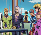 bucciarati's team on the boat